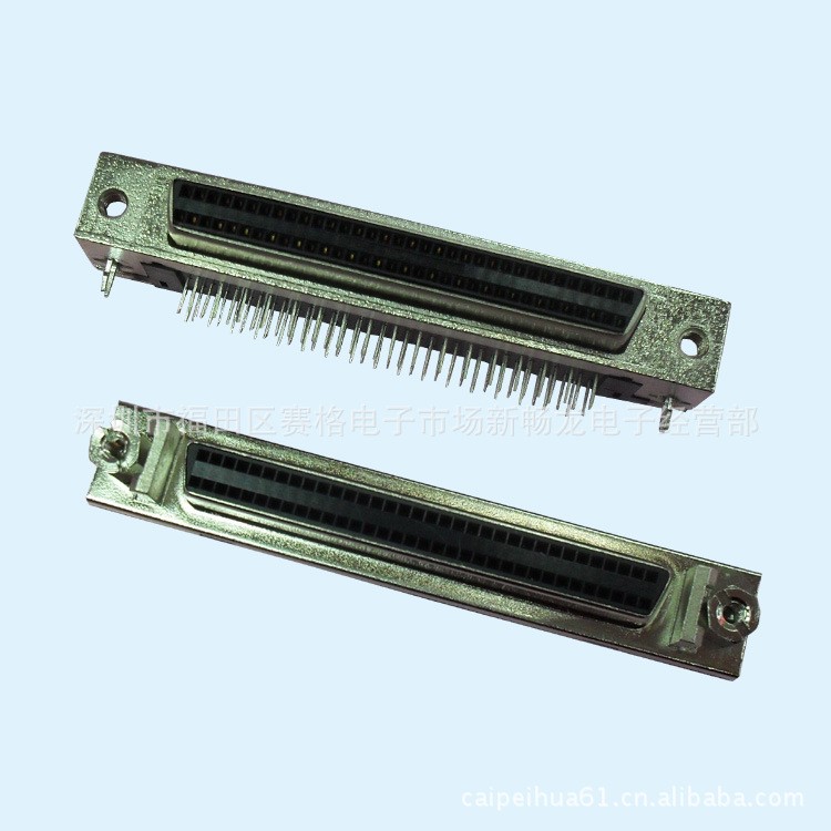 板端针（孔）状SCSI-68p连接器 1.27间距180&deg;/90&deg;插板插座