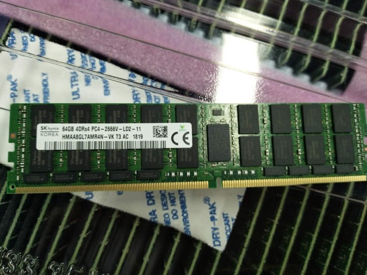 现代原装 64G 4DRX4 PC4-2666V DDR4 2666 ECC REG 服务器内存