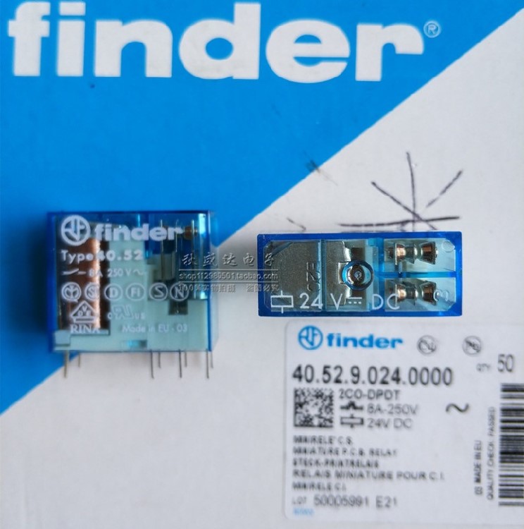 全新原装finder/芬德 40.52.9.024.0000 Type40.52 24VDC 继电器