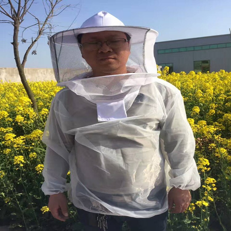 透气型防蜂服 蜜蜂防蜂衣连体防护服 养蜂衣蜂帽蜂具养蜂工具薄款