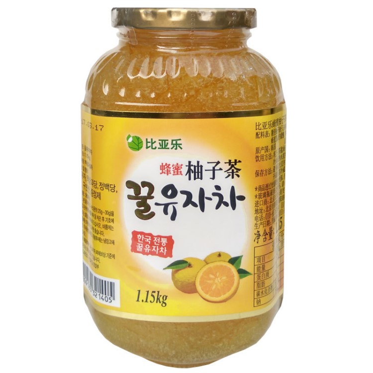 韩国原装 冲饮品 蜜恋果酱 比亚乐蜂蜜柚子茶1150g 单瓶