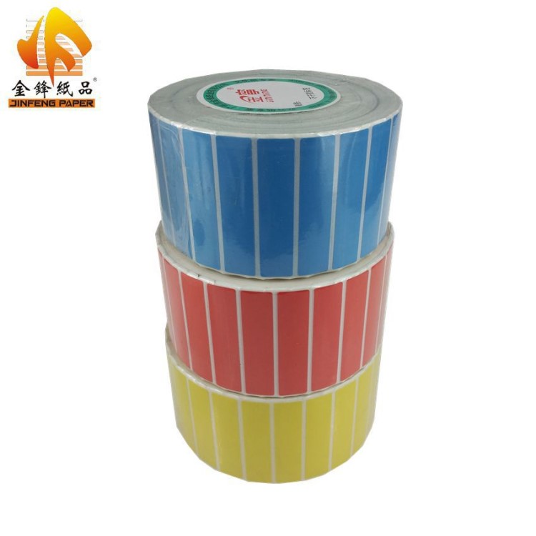 广州厂家生产60*40彩色热敏标签纸 耐刮擦红色条码秤纸 新品上架