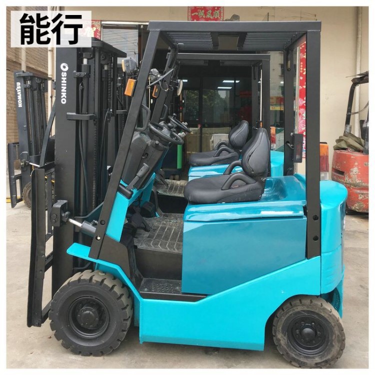 二手1.5吨平衡重式电动叉车 SHINKO电动叉车 二手叉车转让