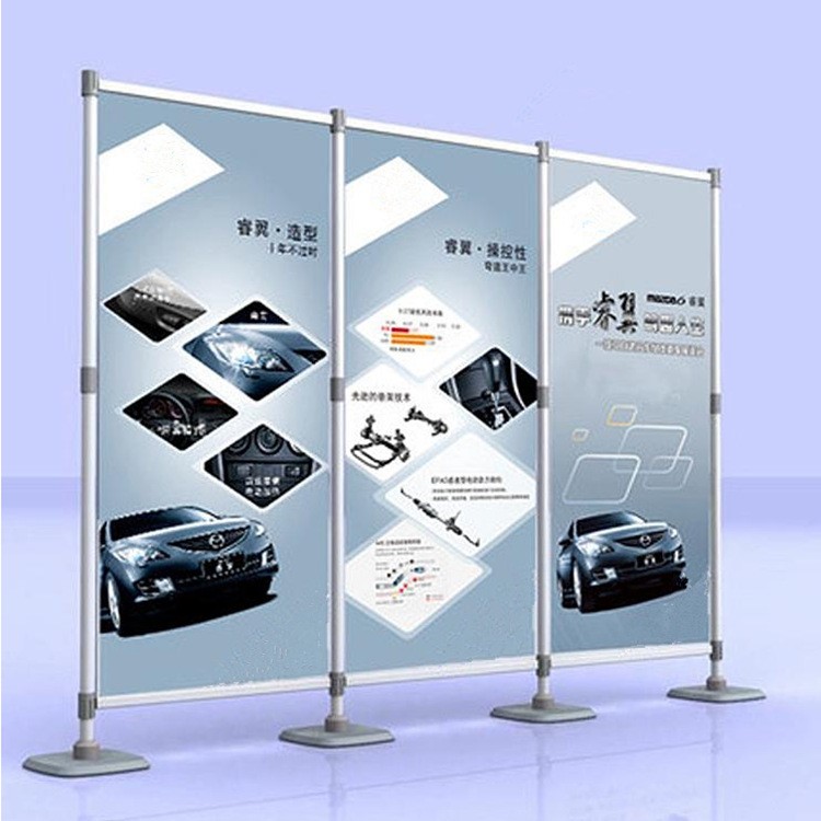 快展易展架 速展屏风广告海报定制  注水门型架八棱柱标摊