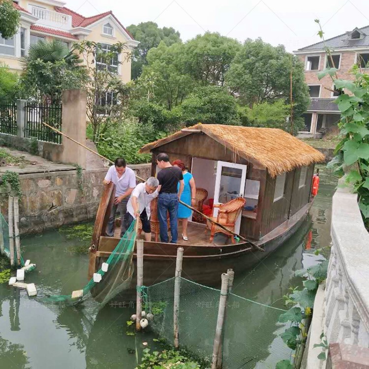 木船厂家定制欧式房船 水上主题酒店餐饮宾馆住宿船 大型画舫