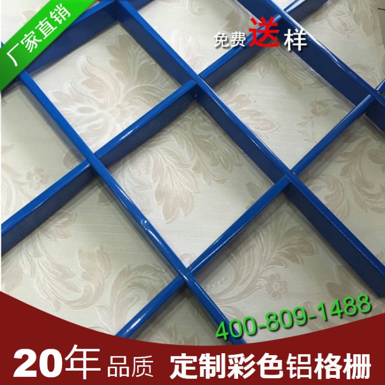 【虎博 厂家直销】批发100*100铝质格栅天花吊顶 金属网格铝天花