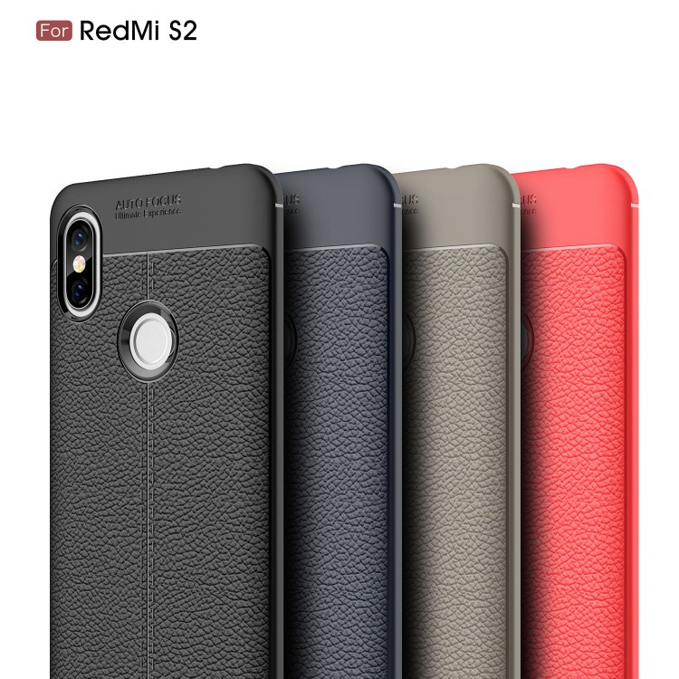 红米S2手机壳Redmi Y2原装荔枝皮纹tpu保护套Mix3防摔硅胶软壳