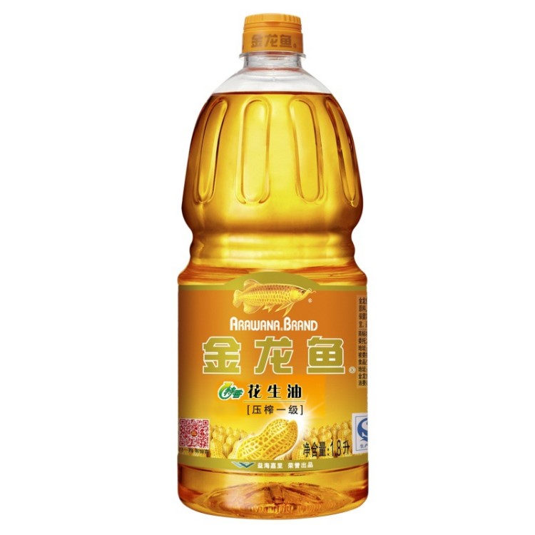 金龙鱼 特香 花生油 1.8L/瓶 物理压榨 食用花生油 味美鲜香