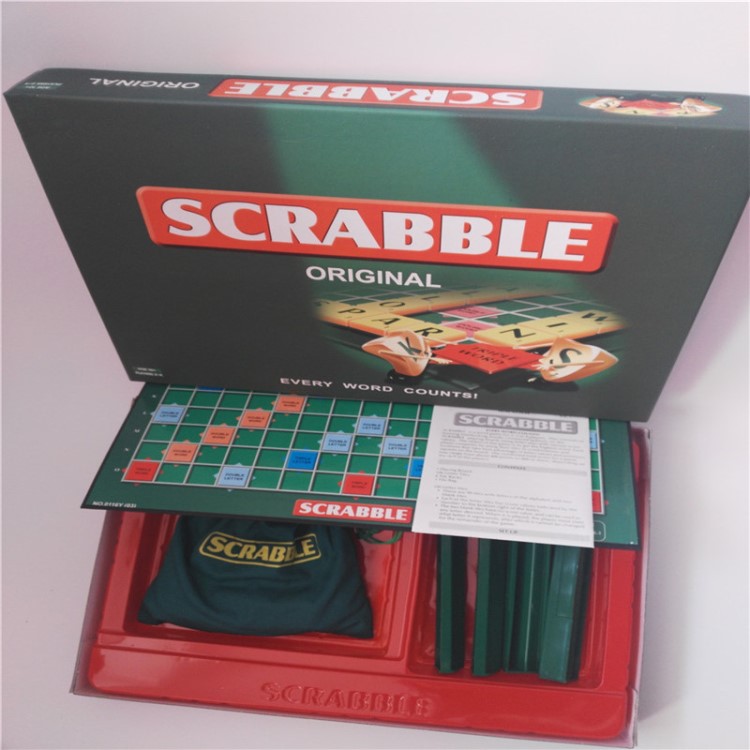 升级版Scrabble英语法语拼字游戏桌游英文法文教学辅助拼词比赛