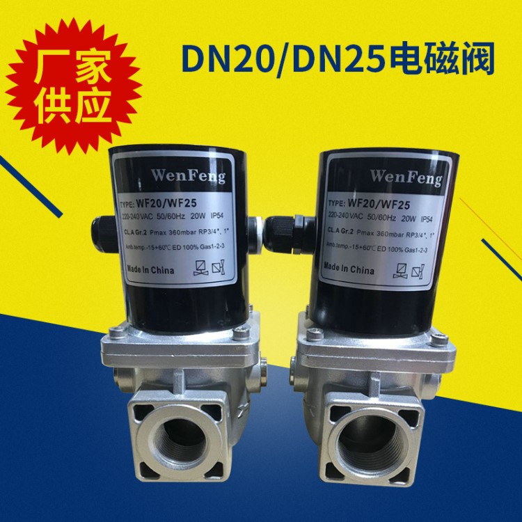 厂家供应天然气燃气DN20电磁阀 稳丰防爆内螺纹DN25电磁阀
