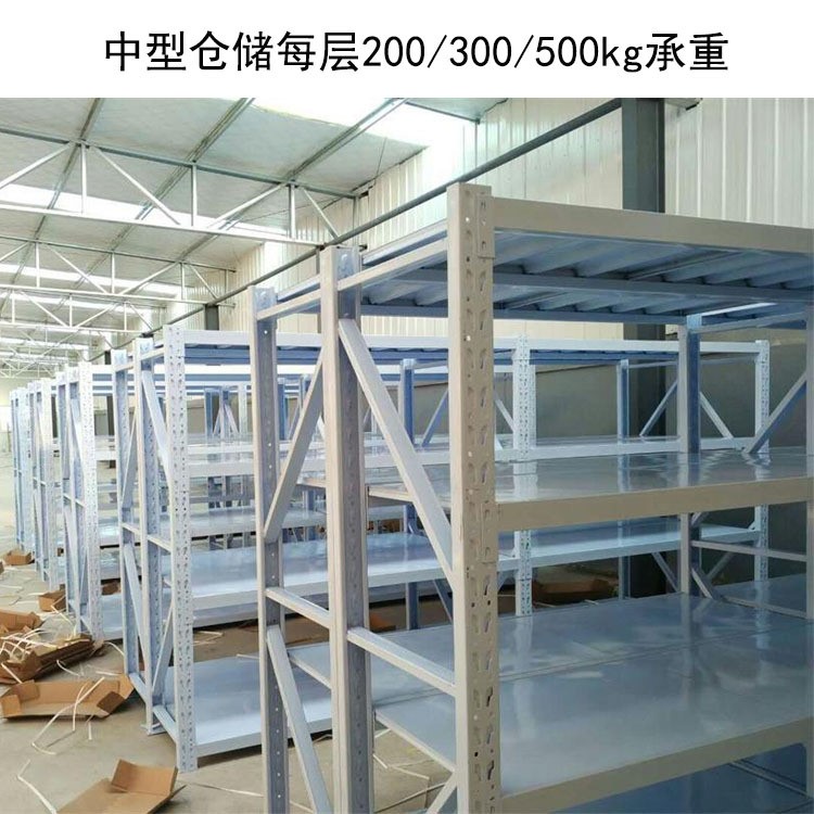 中型重型仓储货架重型叉车作业仓库电商物流冷库可用横梁式货架