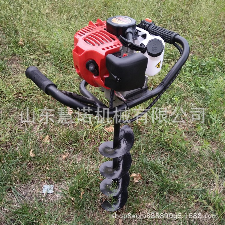厂家2.3马力汽油挖坑机螺旋钻地机大棚立柱打桩机