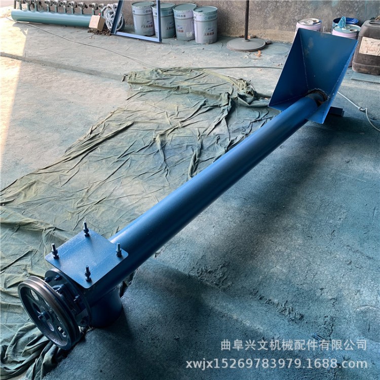 水平螺旋输送机 U型双轴螺杆送料机 矿粉化学原料自动螺旋上料机