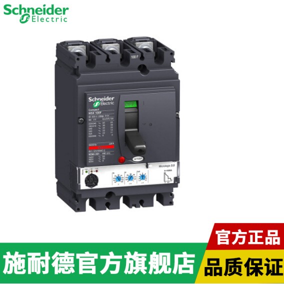 施耐德塑壳断路器带热磁脱扣单元TM-D；NSX100N TM100D 3P 3D