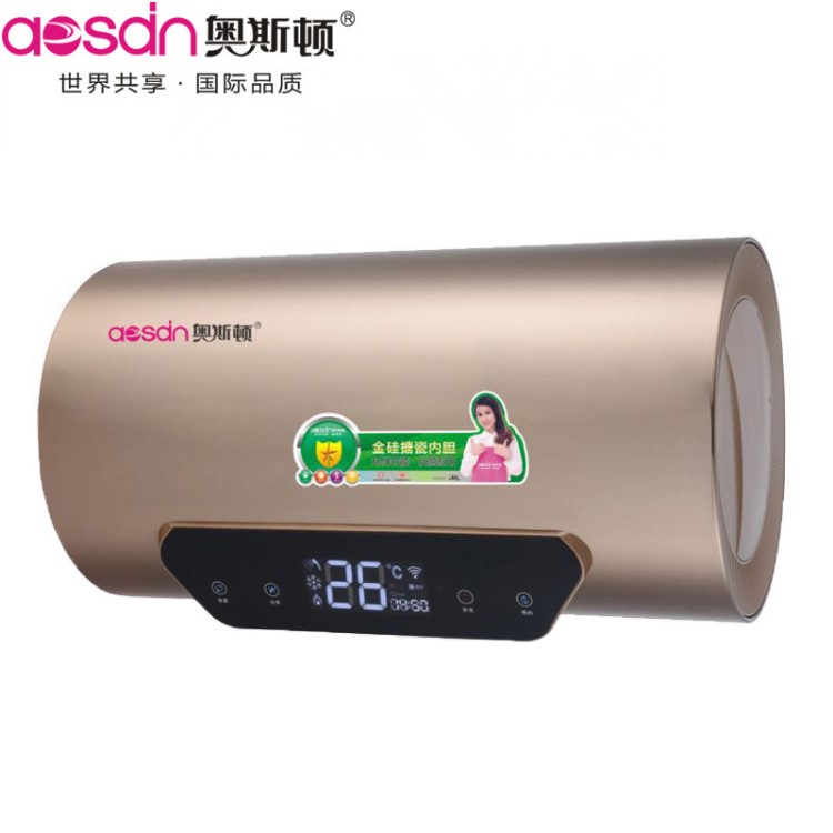 Aosdn/奥斯顿YJ09厂家直销60L储水式电热水器无限摇控家用热水器