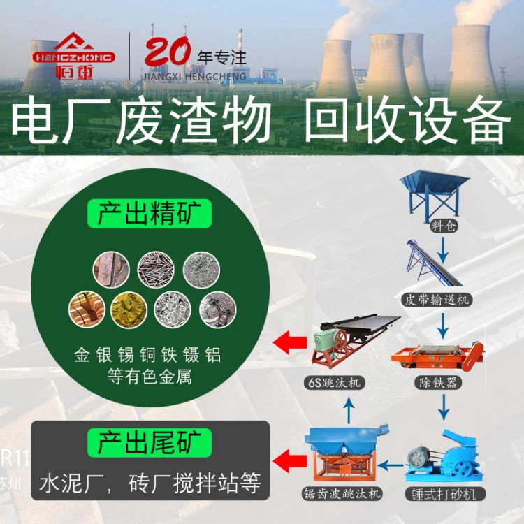 发电厂焚烧垃圾处理 生活垃圾废渣金属 金银锡铜铁镊铝金属提取
