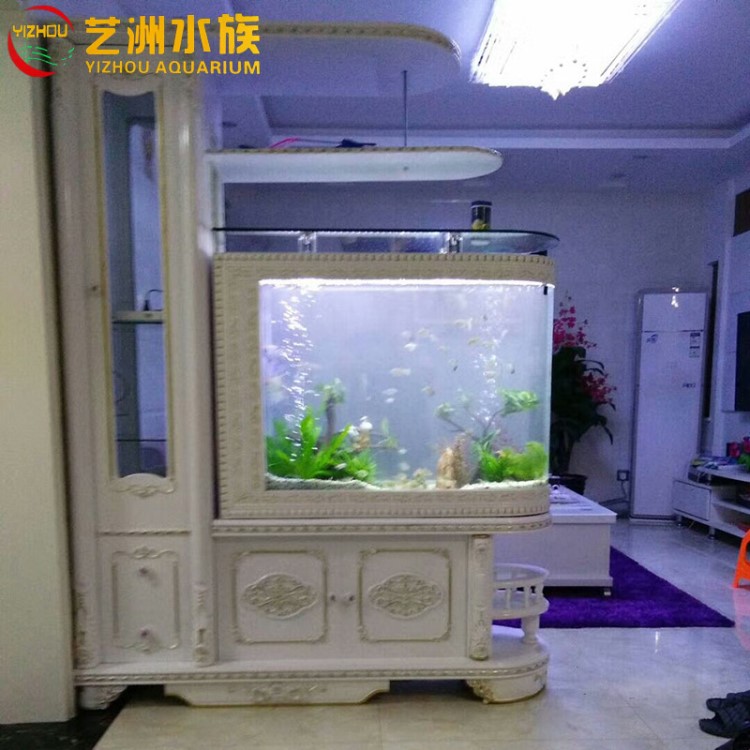 低价批发大型鱼缸 酒柜款水族箱 客厅装饰鱼缸 支持定制大型鱼缸