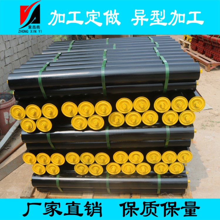 胶带输送机托辊生产厂家 矿用托辊重型铁质托辊 煤矿输送槽形托辊