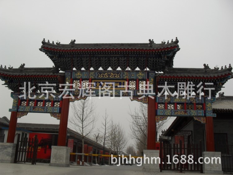 古建牌坊 景观牌楼 彩绘牌坊 古建筑凉亭 门楼 施工 承接北京工厂