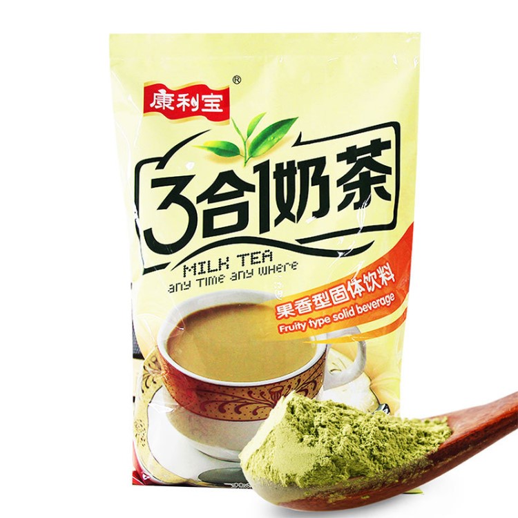 厂家批发 康利宝三合一1kg多口味饮料机奶茶原料 速溶奶绿奶茶粉