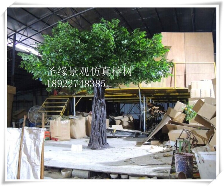 室内仿真玻璃钢榕树制作仿真树假大榕树景观人造假树大型榕树