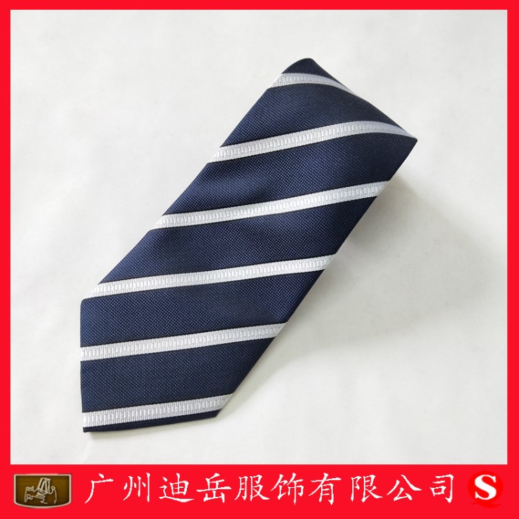 男士正装商务领带职业装团体黑色条纹 涤纶仿丝提花斜纹领带定做