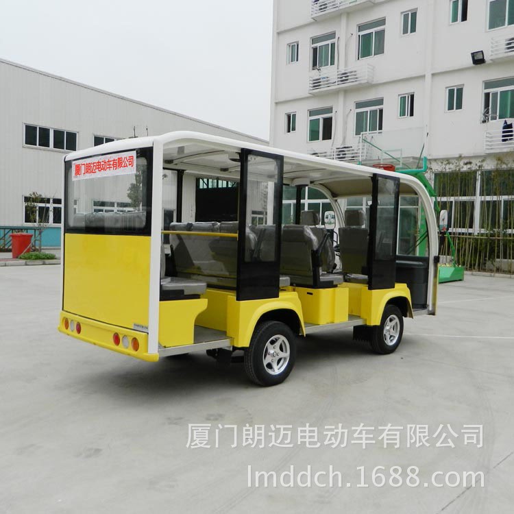朗迈11座开放式电动游览车 公园疗养院电瓶观光车 电动观光车厂家