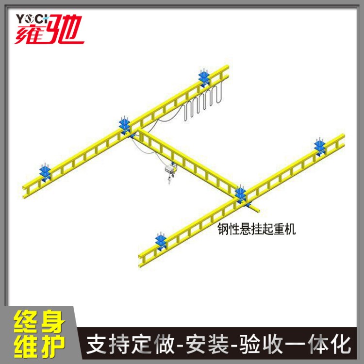 钢性悬挂起重机 KBK型自立式轨道 配件 吊挂件悬臂吊行车保养