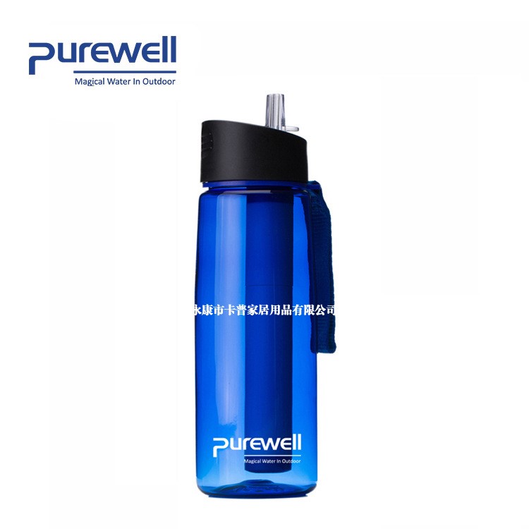 purewell亚马逊爆款户外直饮净水壶便携式净水器野外过滤水杯