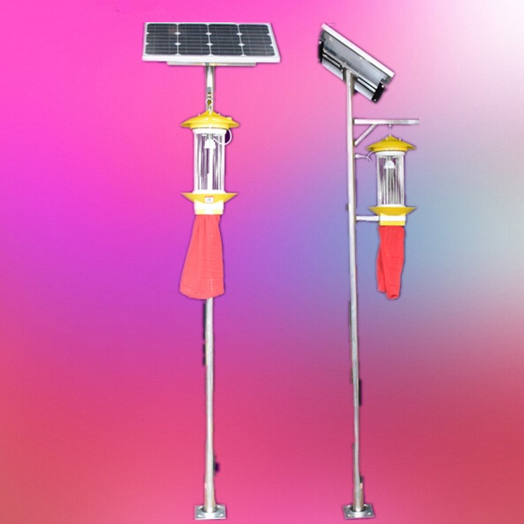 欧柯奇OK-TS1光控型频振式立杆式太阳能诱杀虫灯农用果园自动灭虫