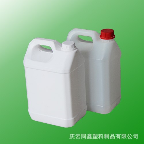 河北5升手提式塑料桶生产厂家，5L液体肥料加厚白色桶不漏液