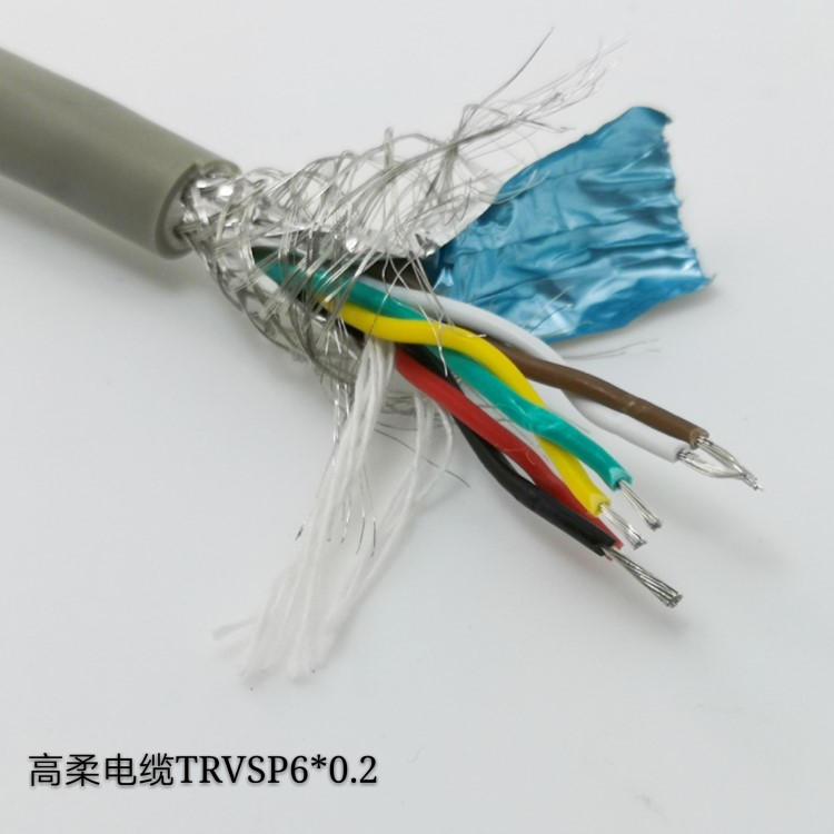 利路通直销TRVSP6*0.2柔性双绞屏蔽电缆伺服用编码线铜国标足米