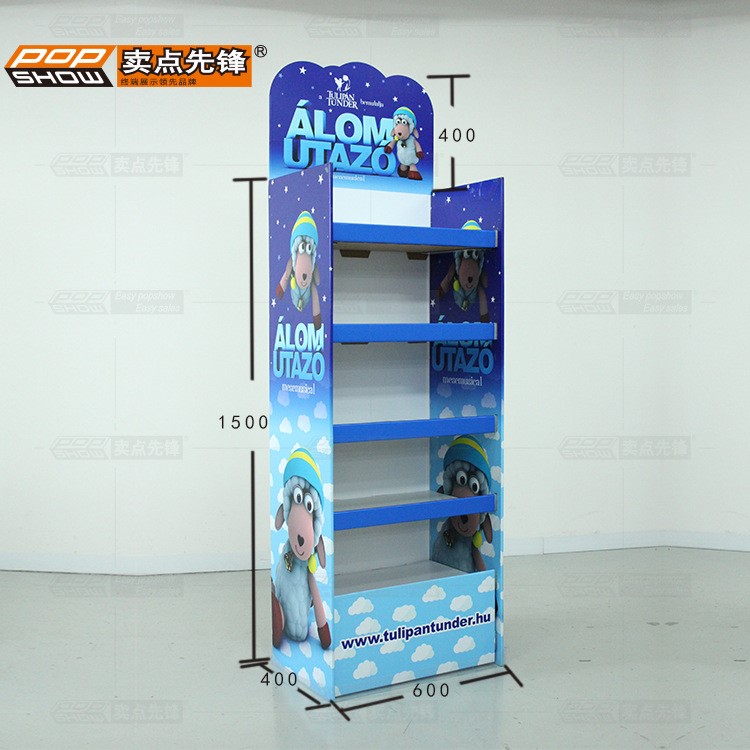 超市展示架纸制陈列架陈列柜日用品摆货架定制玩具货架FL8516