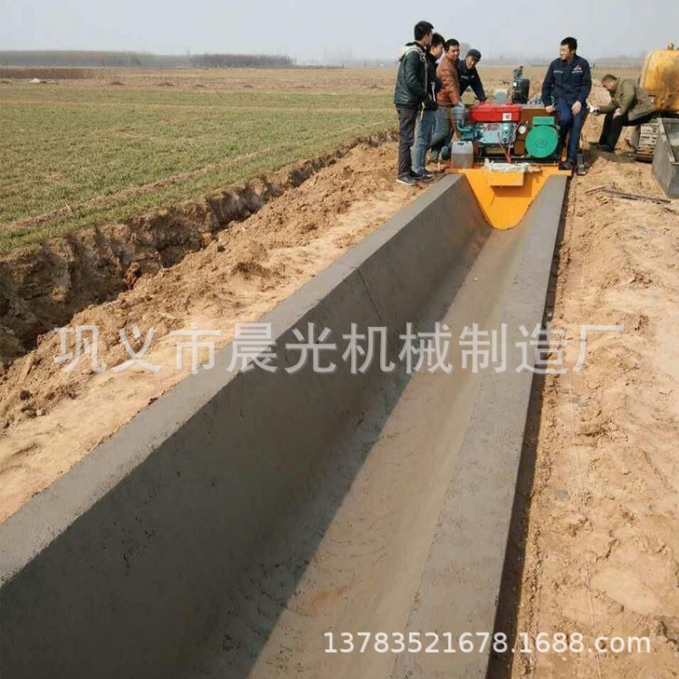 晨光成槽工艺化的混凝土水利u型槽衬砌机 全自动防渗渠现浇成型机