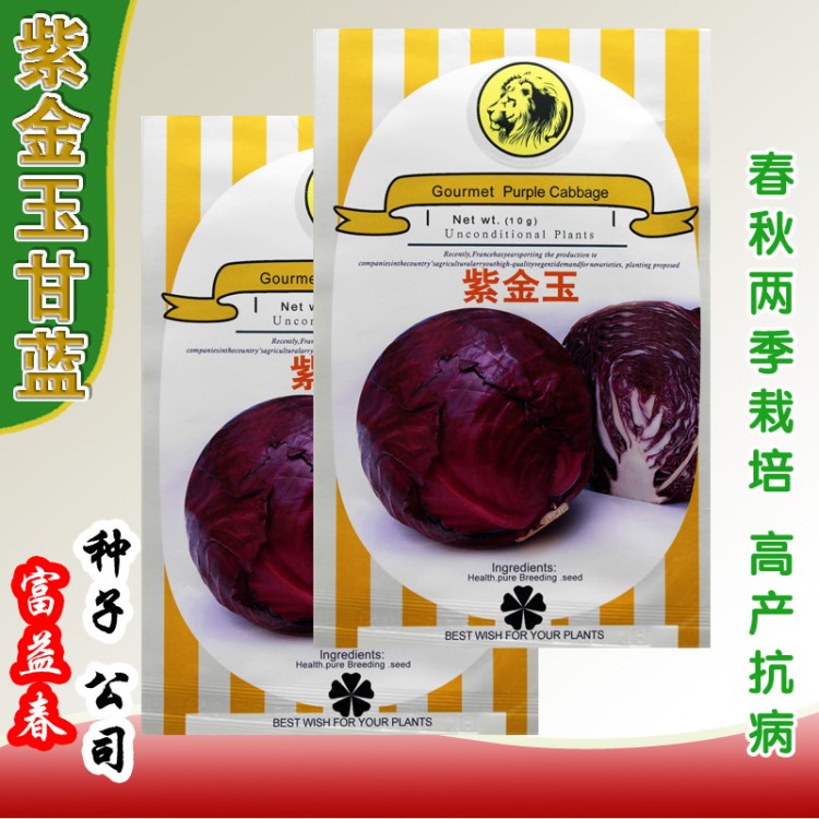紫甘蓝种子-紫色洋白菜 紫色圆白菜种子 包菜 卷心菜种子10克