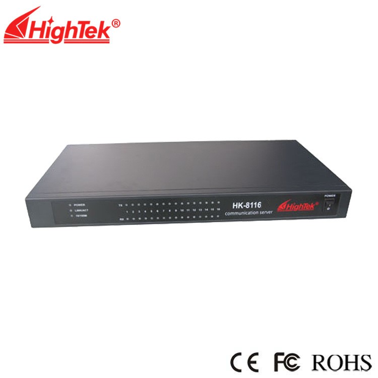 HighTek 串口转以太网 16口RS232/485/422串口转TCPIP HK-8116