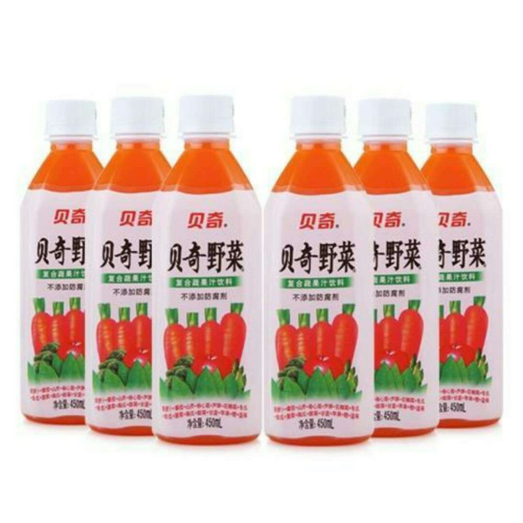 贝奇野菜汁新鲜果蔬榨取 复合蔬果胡萝卜汁450ml*15瓶