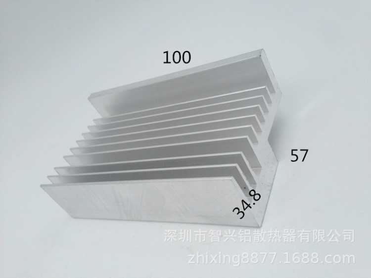 特殊形状异形铝散热片 大功率设备铝散热片 铝散热块57*34.8-100