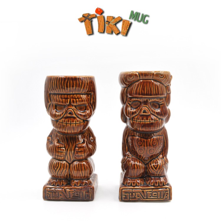 美国夏威夷毛利图腾陶瓷工艺品 TiKi Mug 酒吧摆件陶瓷鸡尾酒杯