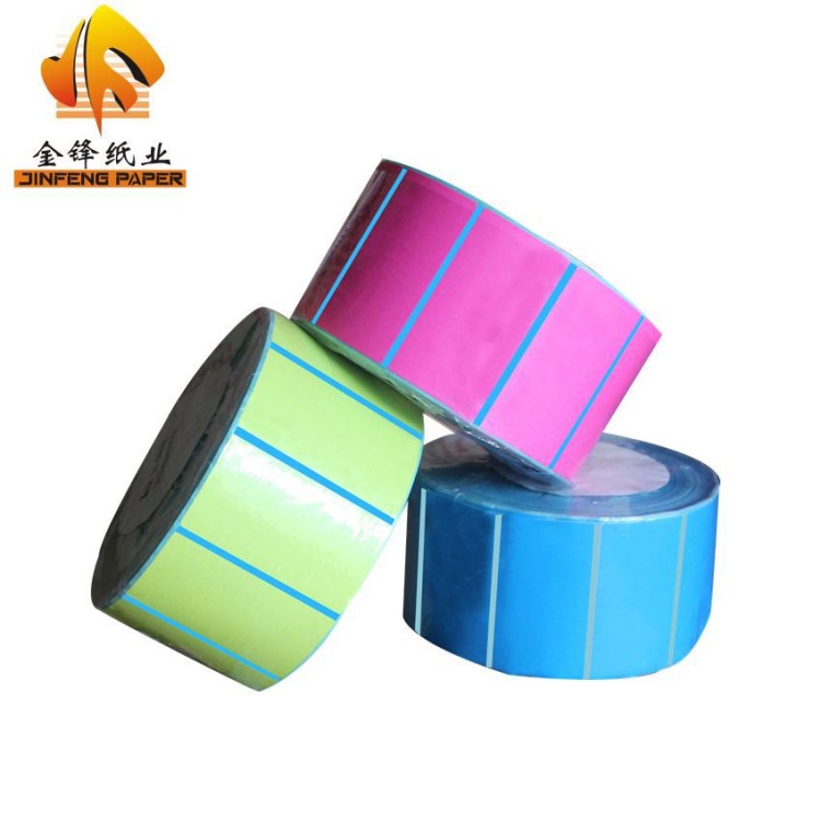 加工定制染色标签纸 彩色不干胶 标签50X40 商标条形码创意款