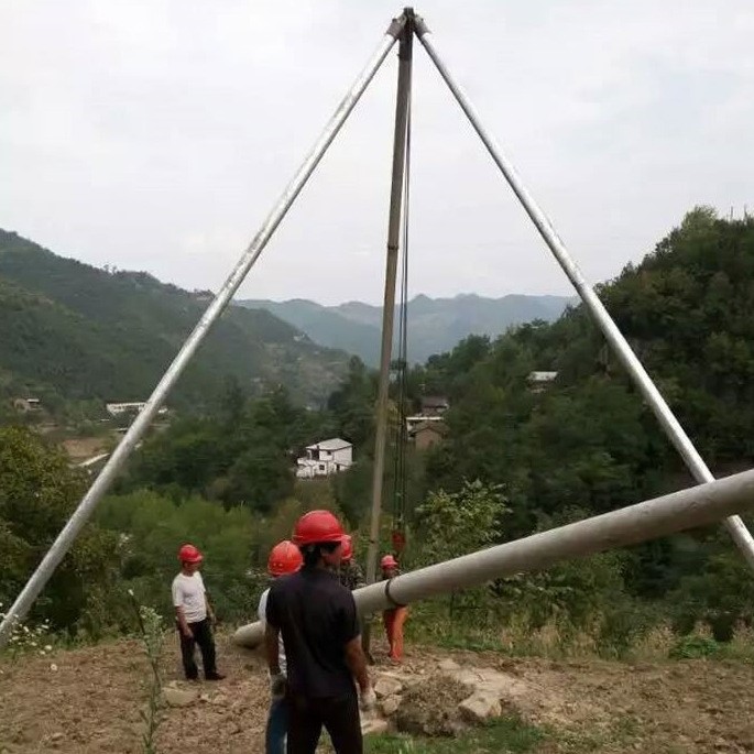 四川立杆机，山区丘陵立杆器，双杆立杆机 三角架立杆机