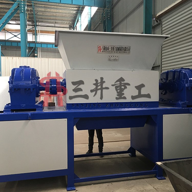 厂家定制生产双轴废金属撕碎机 大型旧轮胎金属铁皮双轴破碎机