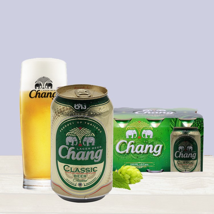 CHANG BEER/泰国象牌啤酒320ml易拉罐 清醇爽口 网红酒吧同款