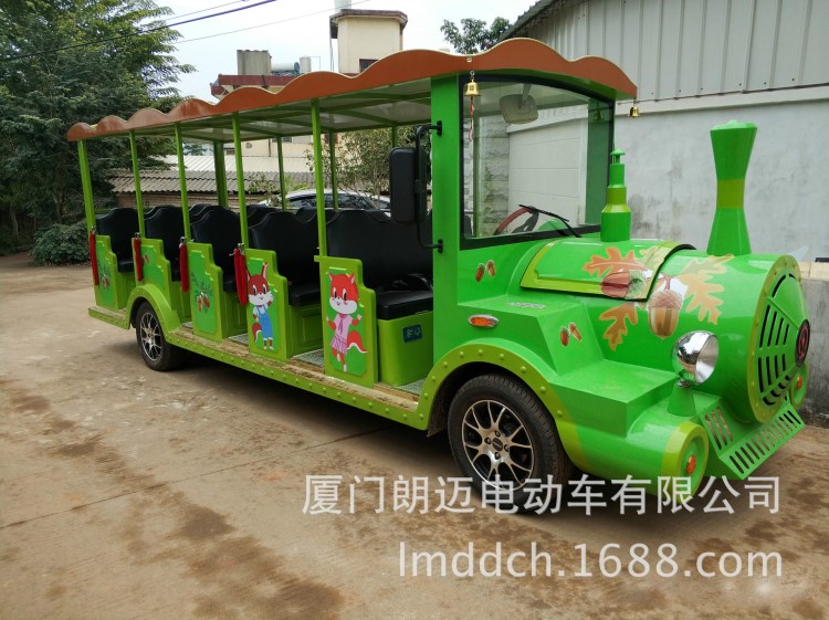 朗迈14座电动小火车 翡翠湾观光小火车 漳州漳浦火车头观光电瓶车