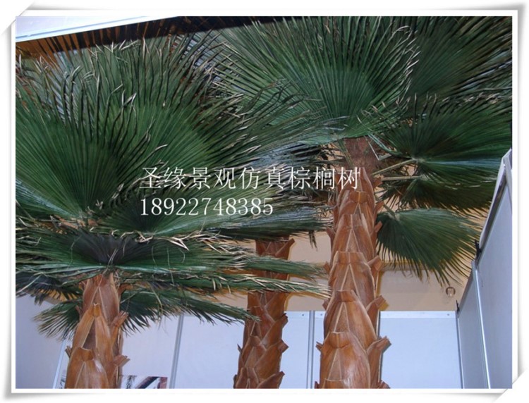 酒店仿真棕榈树 楼盘绿化人字皮仿真华盛顿棕榈树热带假树定做