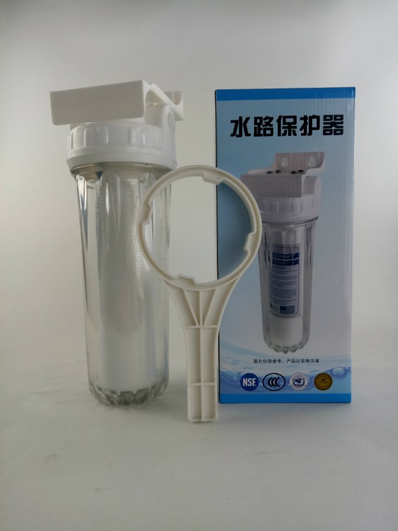 10寸透明PET滤瓶前置过滤器净水器水路保护器防爆35公斤2/4分螺纹