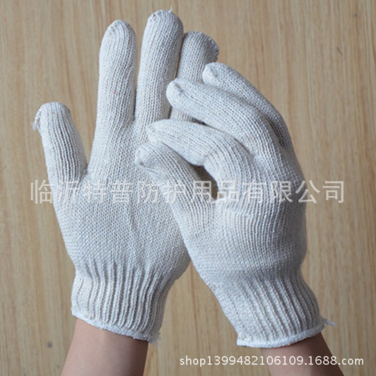 外贸手套cotton gloves 700克足重棉纱手套 线手套 劳保手套 工地