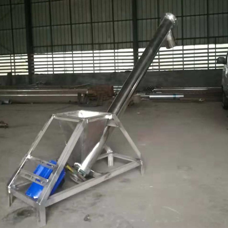 移动式饲料颗粒管式螺旋提升机 河南小型散装水泥蛟龙提料机