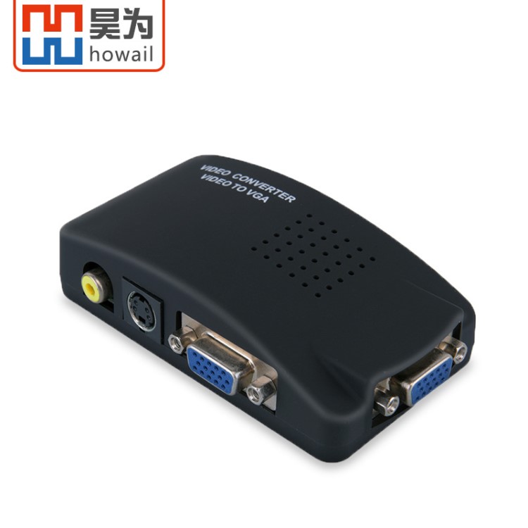 昊为 av转vga转换器 av转vga视频转换器 av to vga s端子转VGA