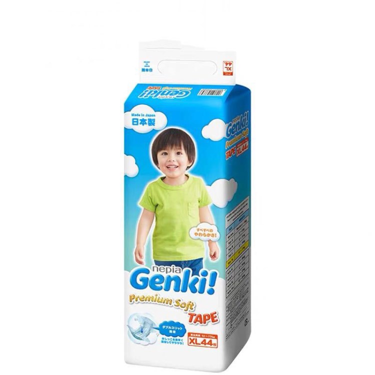 授权 妮飘Genki/更祺! 超薄透气纸尿裤 12-17KG XL码44片